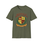 University of Barks & Spirits T-Shirt – "In Dogs We Trust" Crest Tee