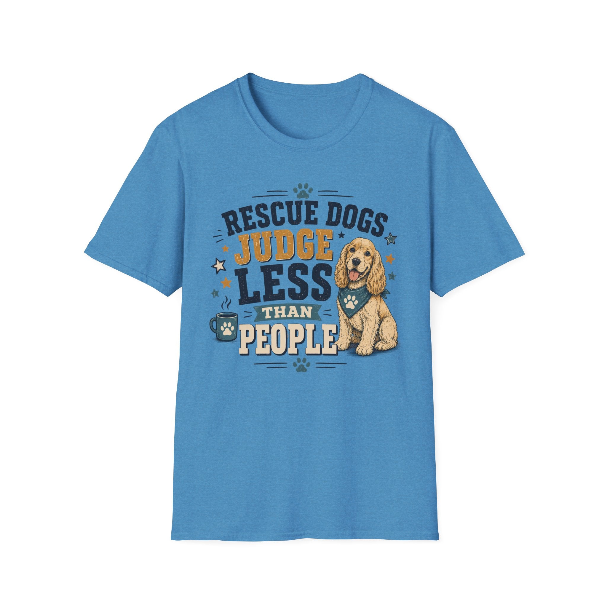 Rescue Dogs Judge Less Than People T-Shirt — Cute Cocker Spaniel Rescue Tee