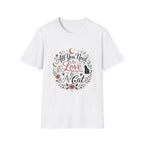 All You Need Is Love & A Cat T-Shirt — Floral Cat Lover Tee