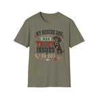 My Rescue Dog Has Trust Issues T-Shirt —Dachshund Rescue Dog Owner Tee