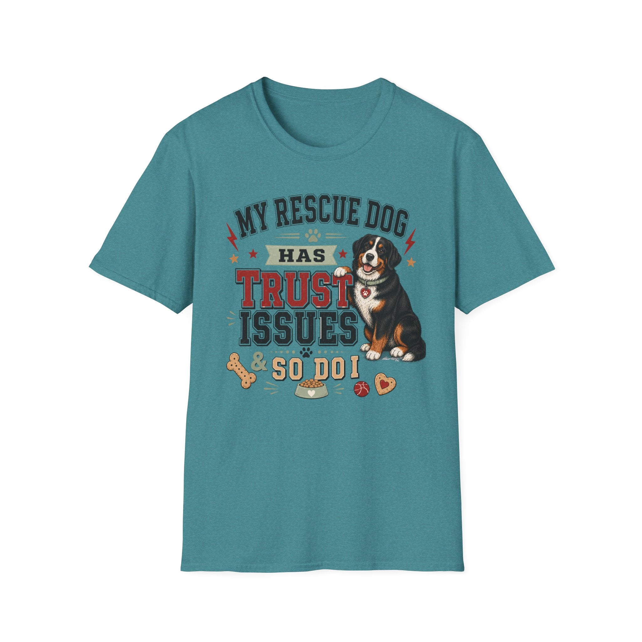 My Rescue Dog Has Trust Issues T-Shirt —Bernese Mountain Rescue Dog Owner Tee