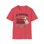 My Rescue Dog Has Trust Issues T-Shirt —Bull Terrier Rescue Dog Owner Tee
