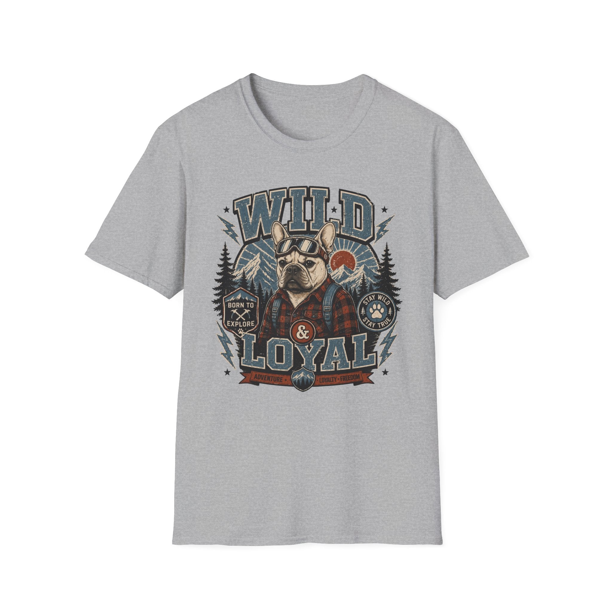Wild & Loyal French Bulldog T-Shirt — Retro Outdoors Dog Tee