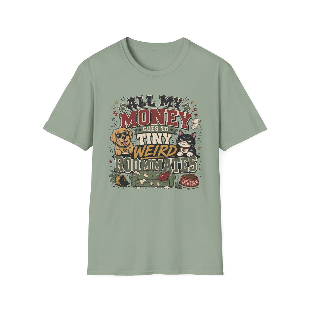 "All My Money Goes to Tiny Weird Roommates" Graphic Tee