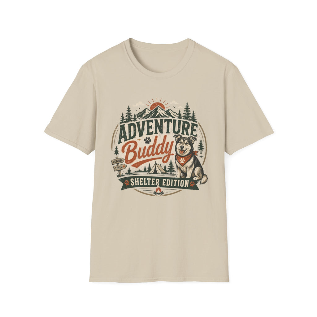 Adventure Buddy T-Shirt — Shelter Edition Dog Hiking Tee