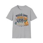 Rescue Dogs Judge Less Than People T-Shirt — Cute Golden Retriever Rescue Tee