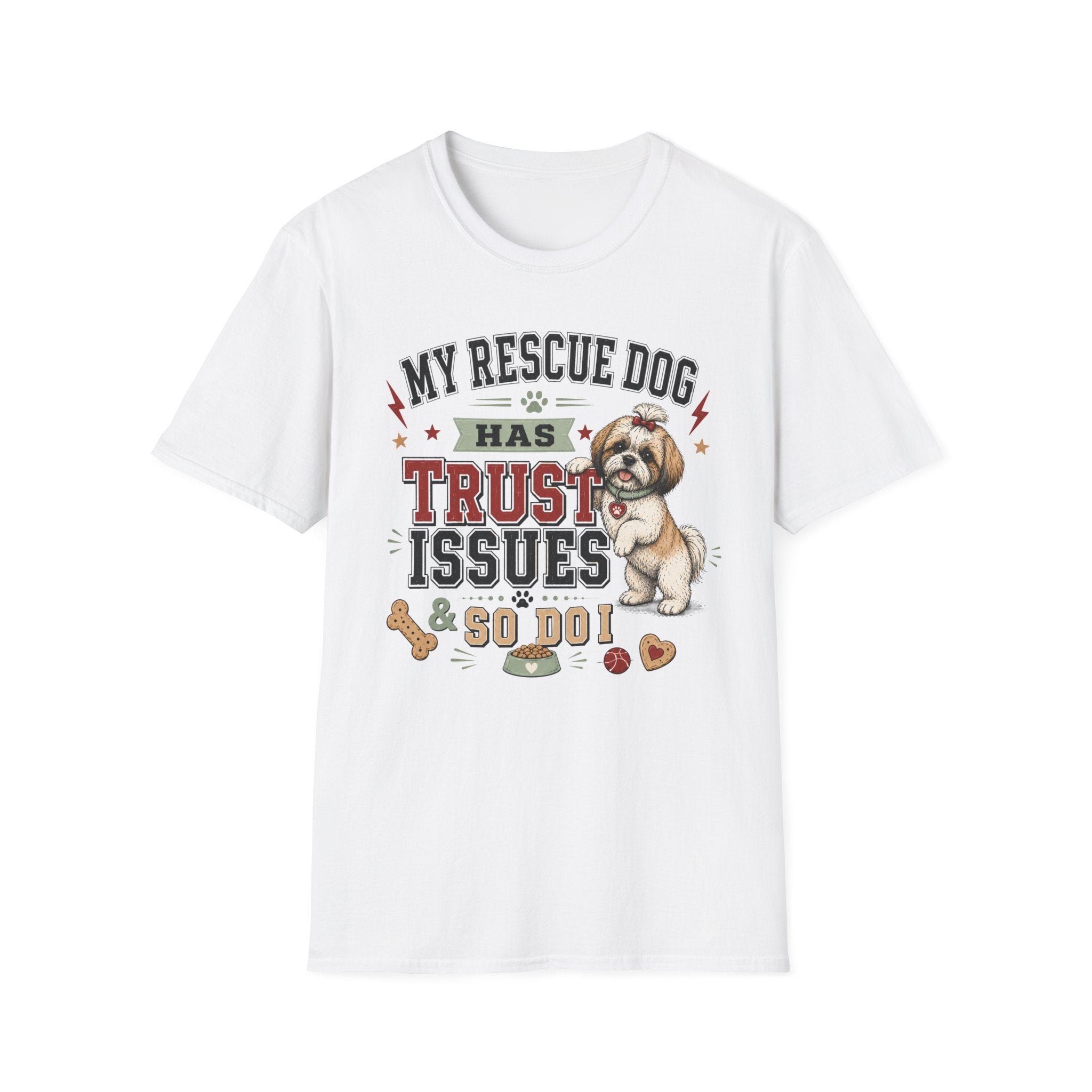 My Rescue Dog Has Trust Issues T-Shirt —Shih Tzu Rescue Dog Owner Tee