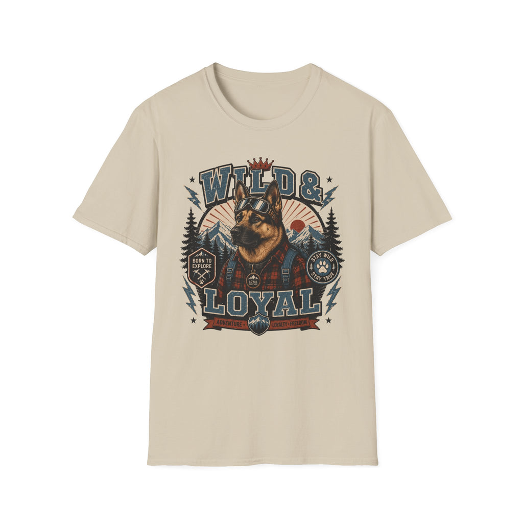 Wild & Loyal German Shepherd T-Shirt — Vintage Outdoor Dog Lover Tee