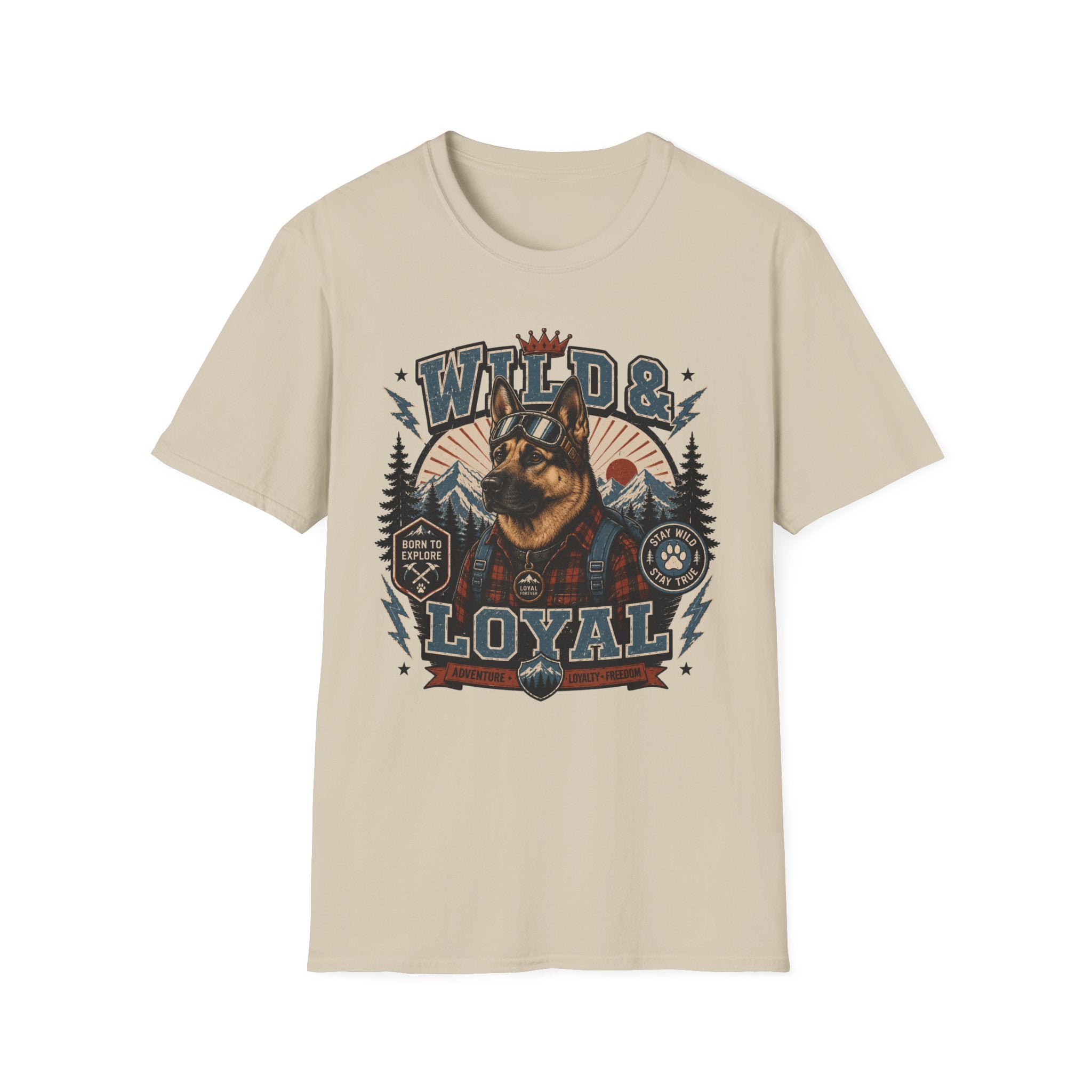 Wild & Loyal German Shepherd T-Shirt — Vintage Outdoor Dog Lover Tee