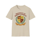 University of Barks & Spirits T-Shirt – "In Dogs We Trust" Crest Tee