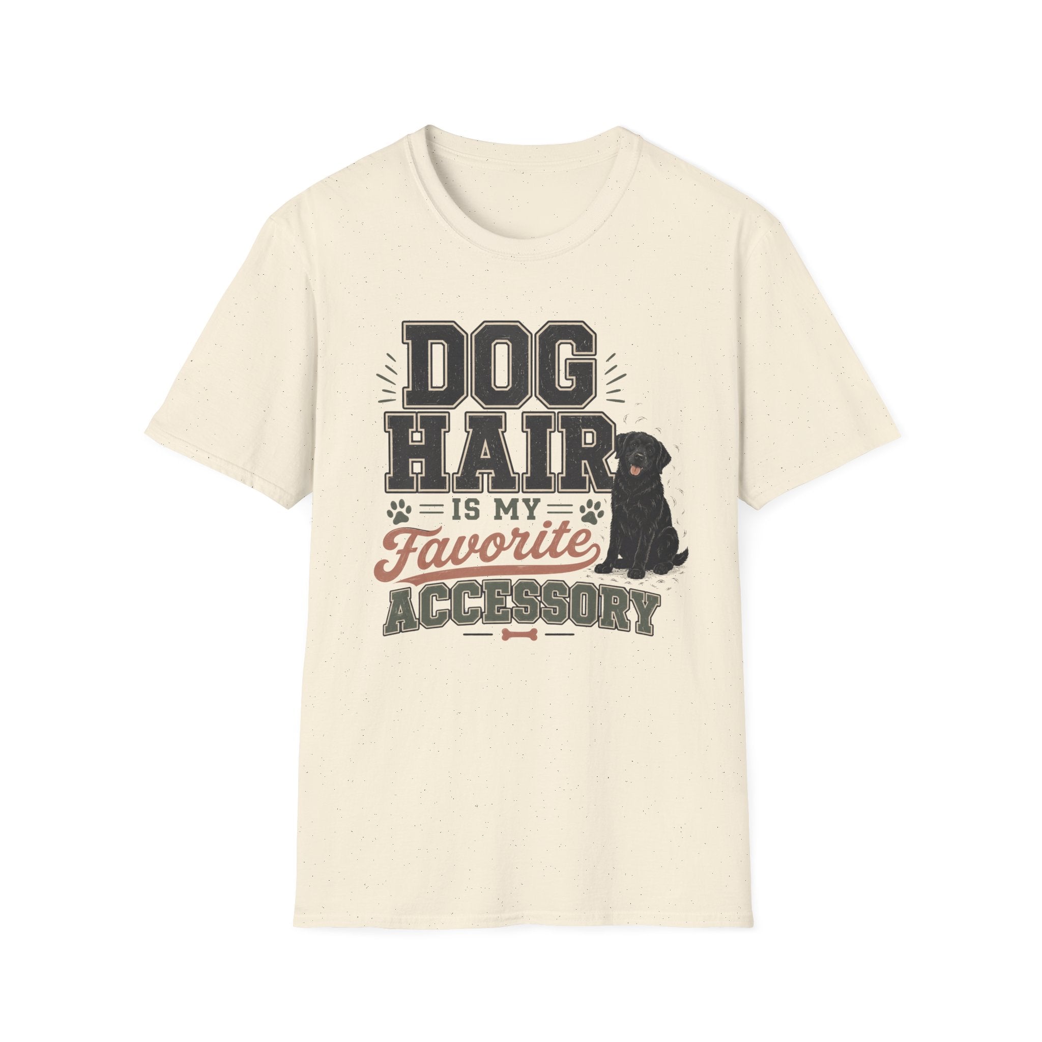 Dog Hair Is My Favorite Accessory T-Shirt — Black Lab Dog Lover Tee