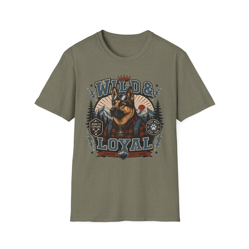 Wild & Loyal German Shepherd T-Shirt — Vintage Outdoor Dog Lover Tee
