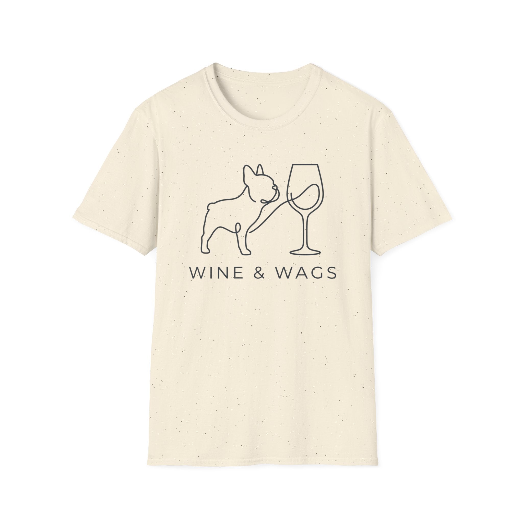 Wine & Wags T-Shirt — Dog and Wine Glass Tee