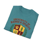University of Barks & Spirits T-Shirt – "In Dogs We Trust" Crest Tee