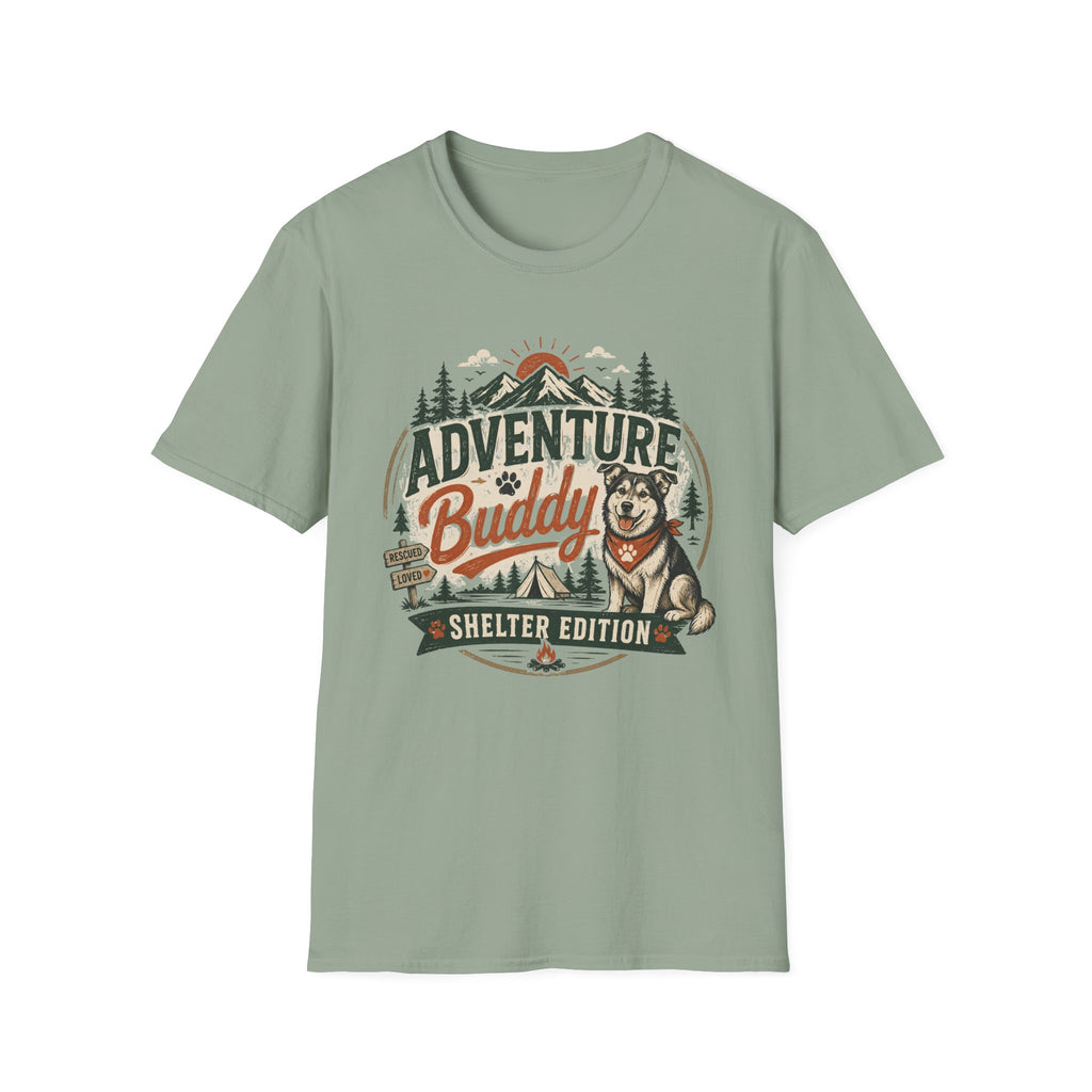 Adventure Buddy T-Shirt — Shelter Edition Dog Hiking Tee