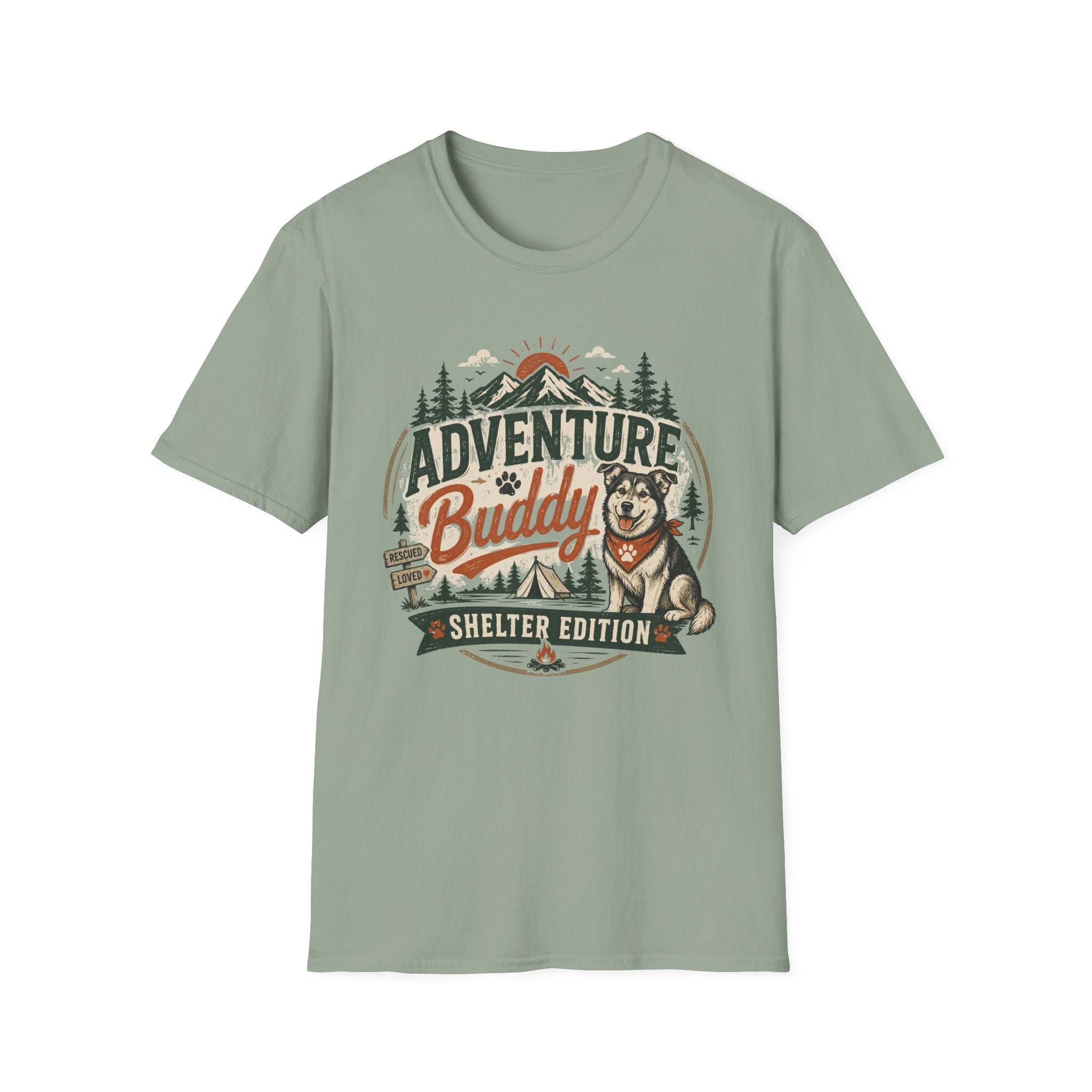 Adventure Buddy T-Shirt — Shelter Edition Dog Hiking Tee