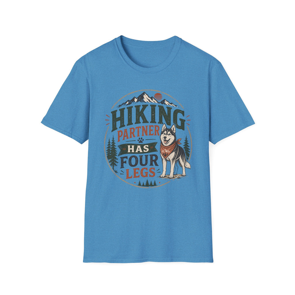 Hiking Partner Has Four Legs T-Shirt — Dog Lover Outdoor Tee