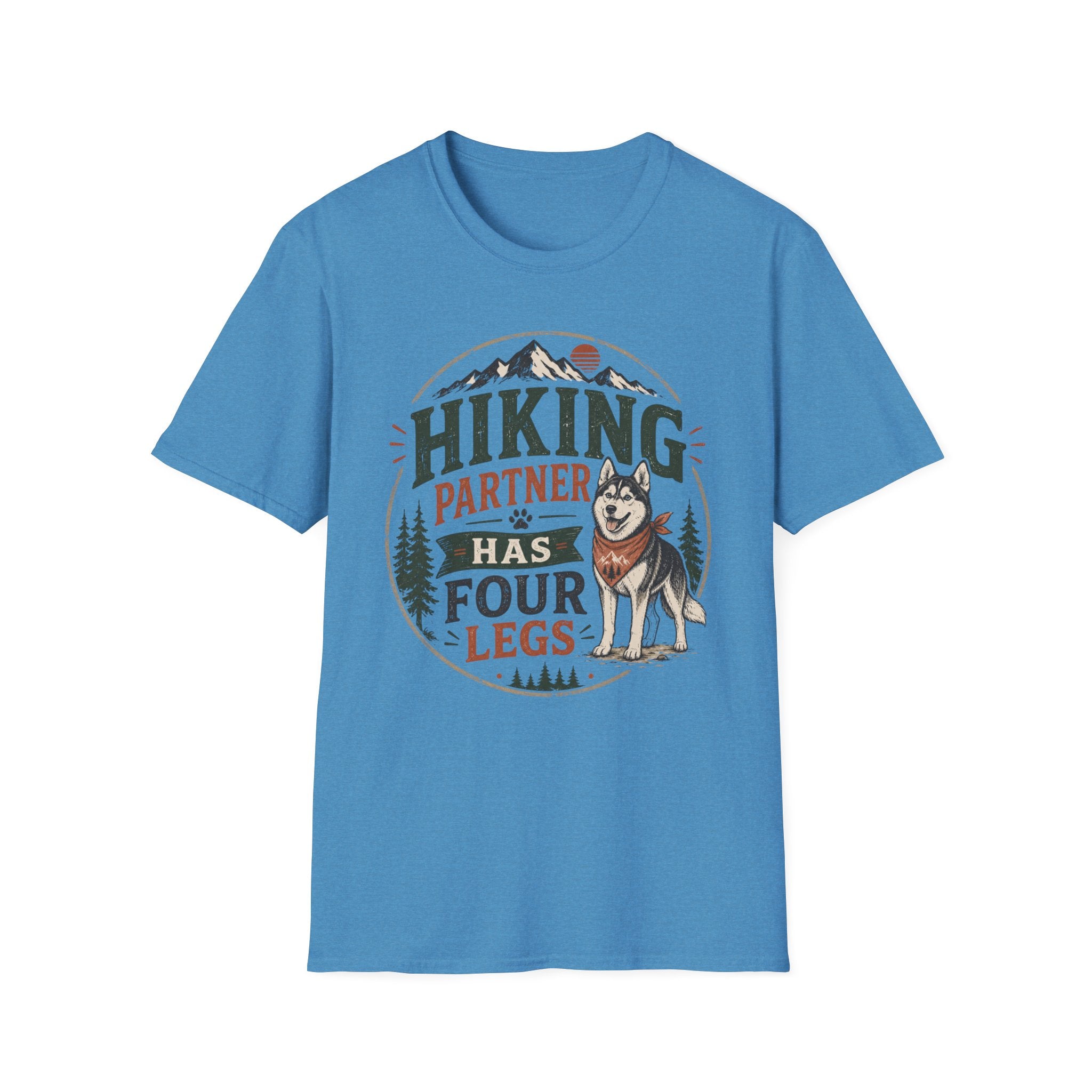 Hiking Partner Has Four Legs T-Shirt — Dog Lover Outdoor Tee