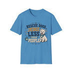 Rescue Dogs Judge Less Than People T-Shirt — Cute Westie Rescue Tee