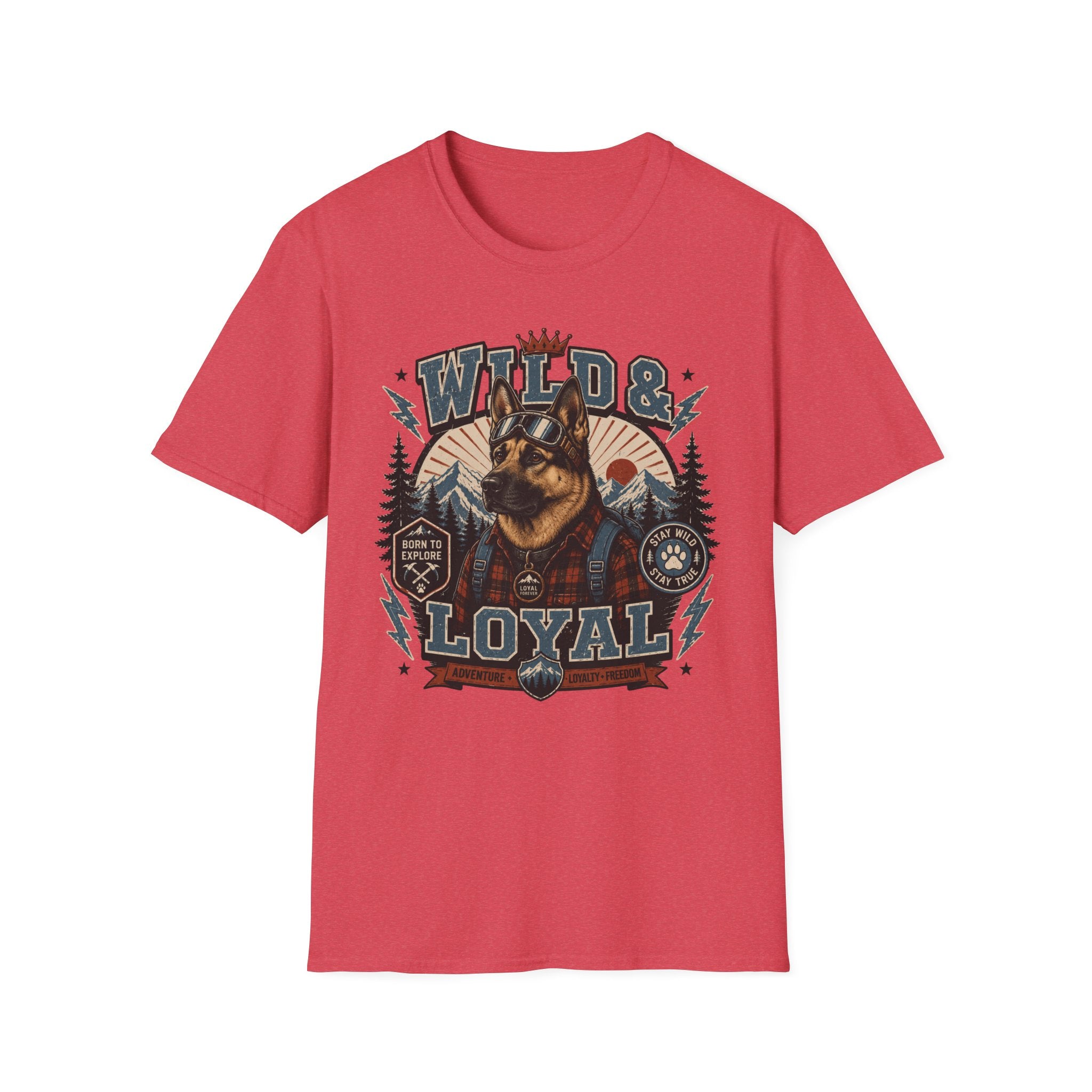 Wild & Loyal German Shepherd T-Shirt — Vintage Outdoor Dog Lover Tee