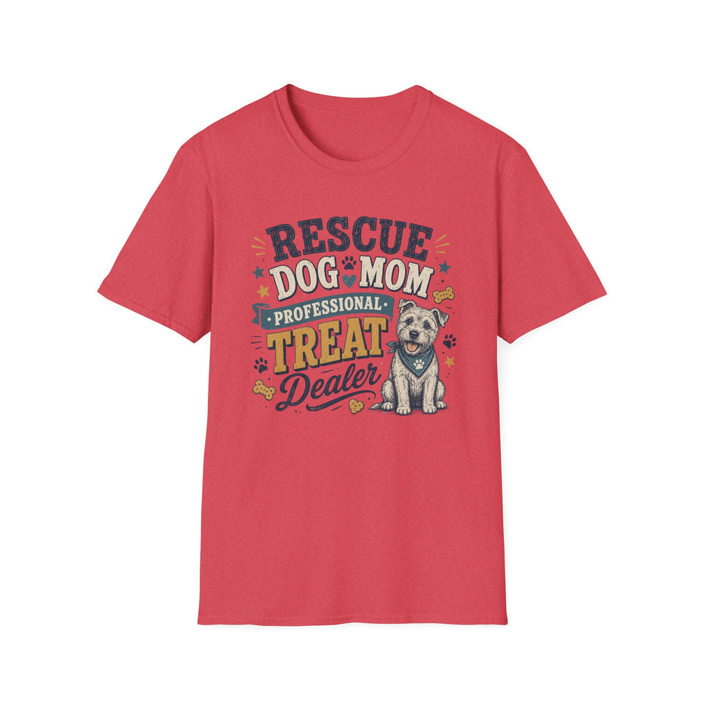 Rescue Dog Mom T-Shirt — "Professional Treat Dealer" Cute Rescue Puppy Tee