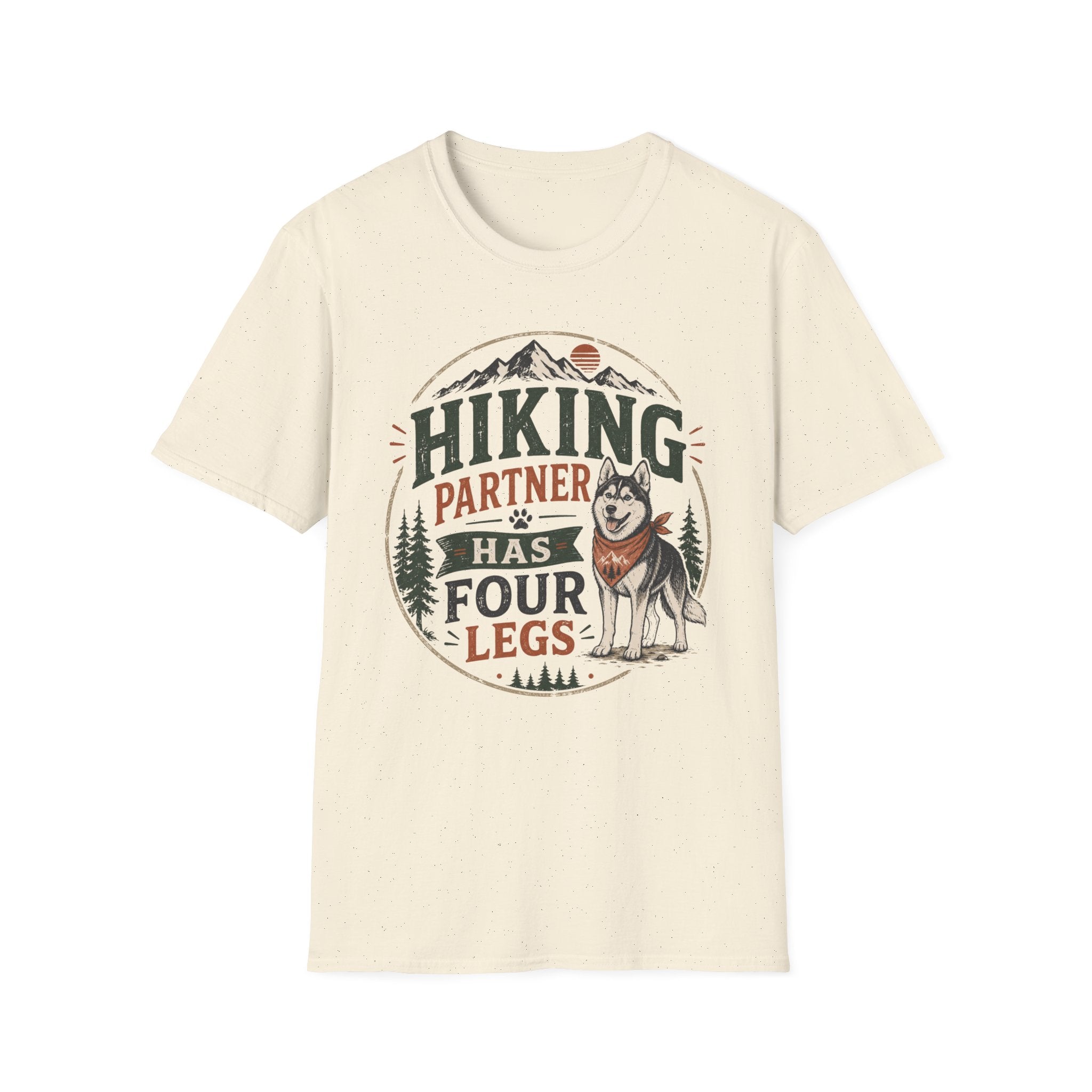 Hiking Partner Has Four Legs T-Shirt — Dog Lover Outdoor Tee