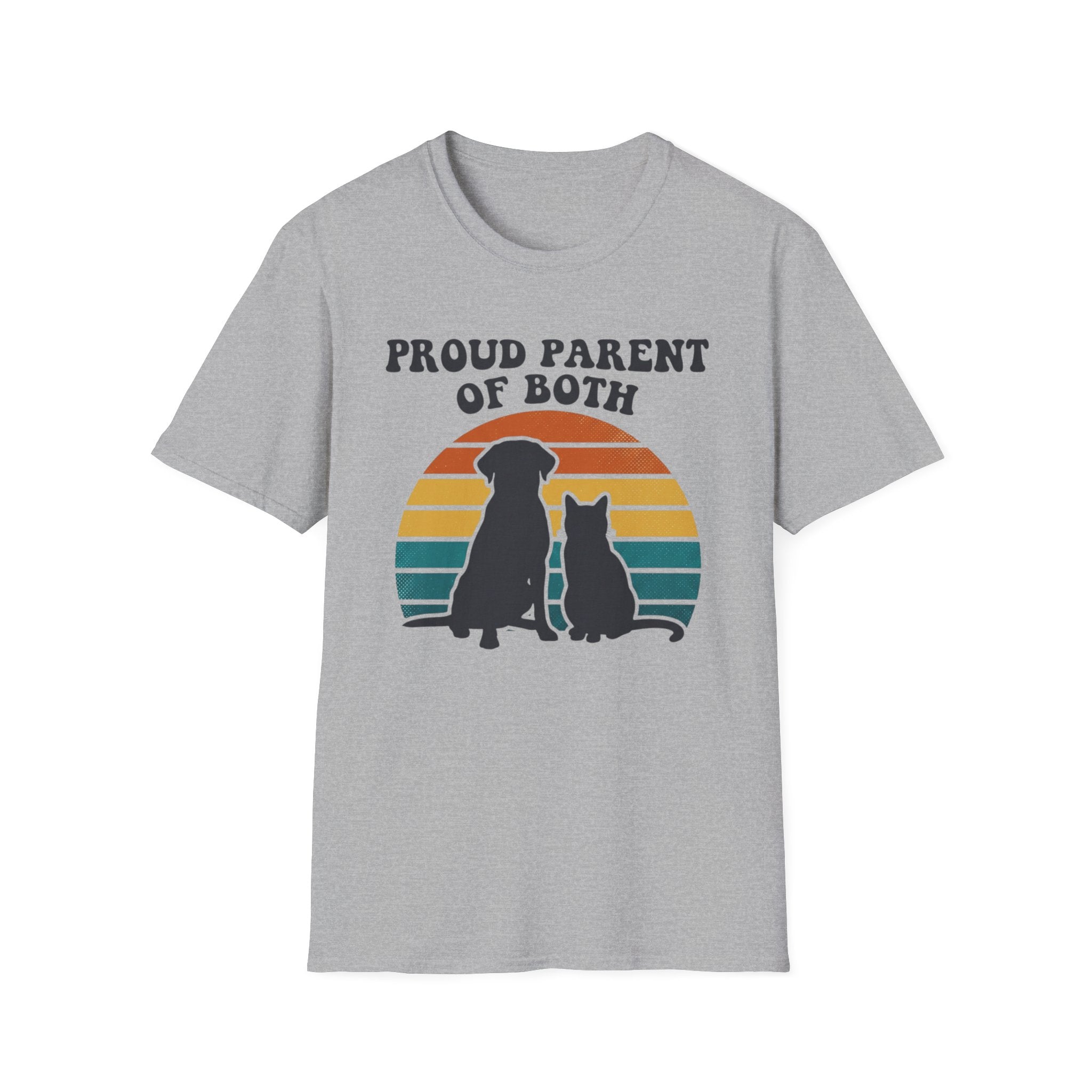 Proud Parent of Both T‑Shirt — Dog & Cat Pet Lover Tee