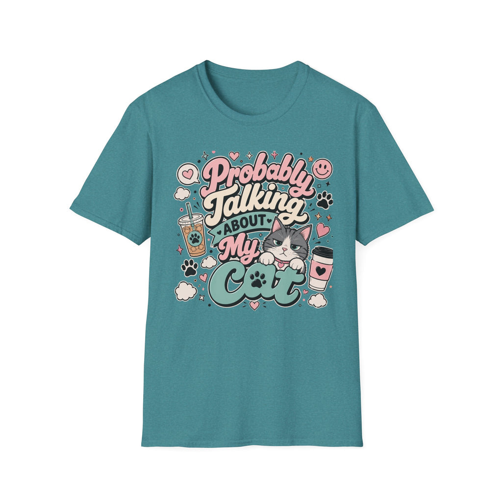 Probably Talking About My Cat T-Shirt — Cute Cat Lover Graphic Tee