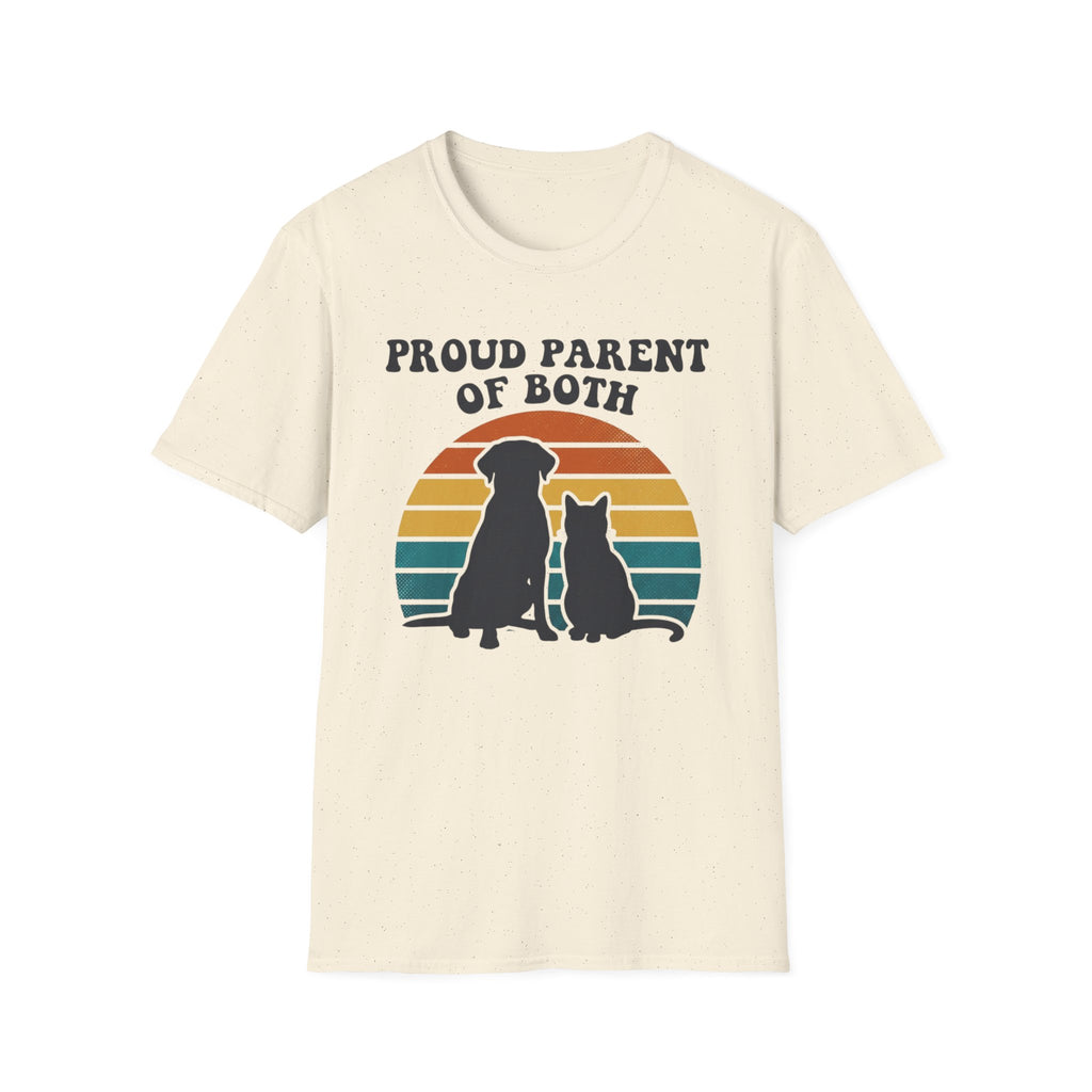 Proud Parent of Both T‑Shirt — Dog & Cat Pet Lover Tee