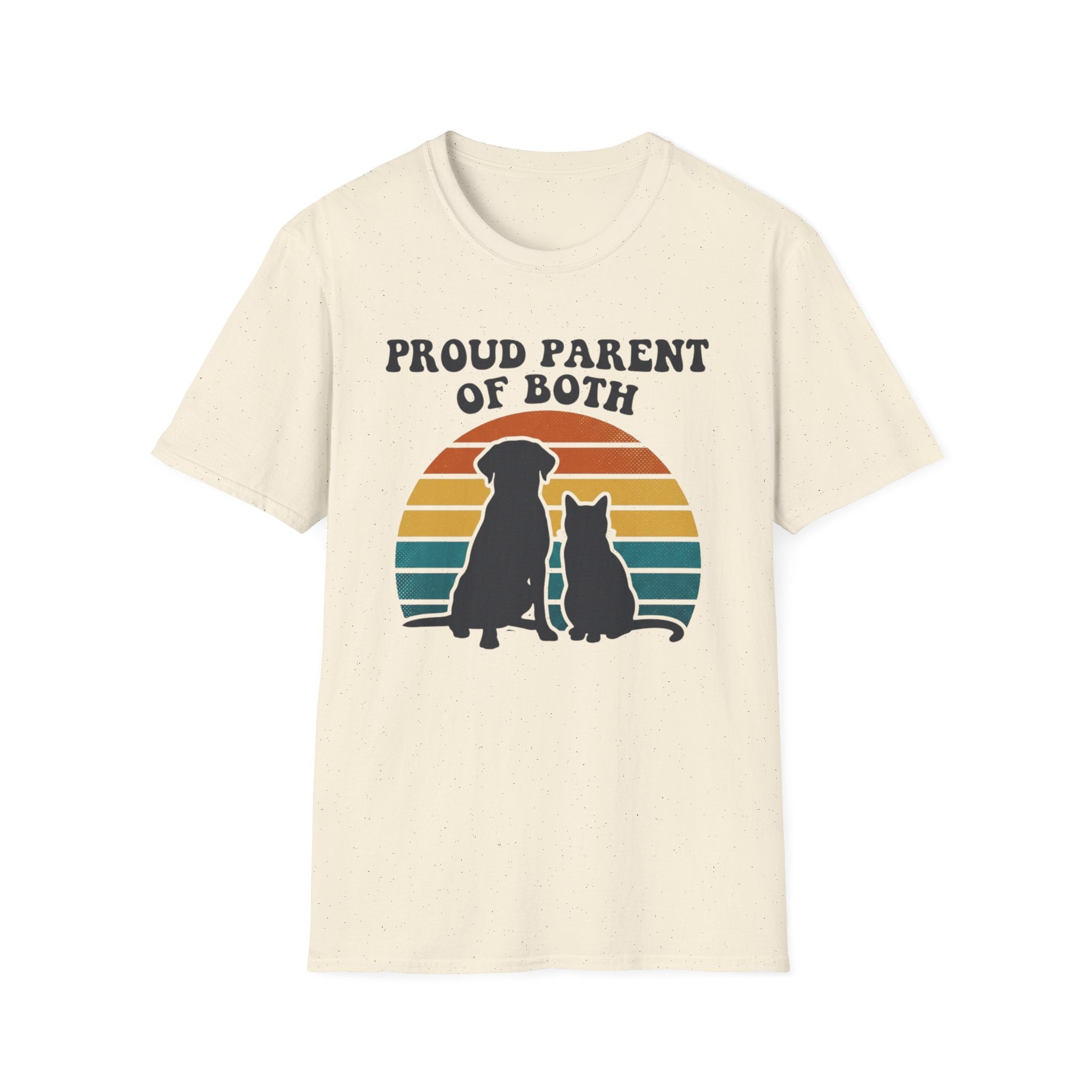 Proud Parent of Both T‑Shirt — Dog & Cat Pet Lover Tee