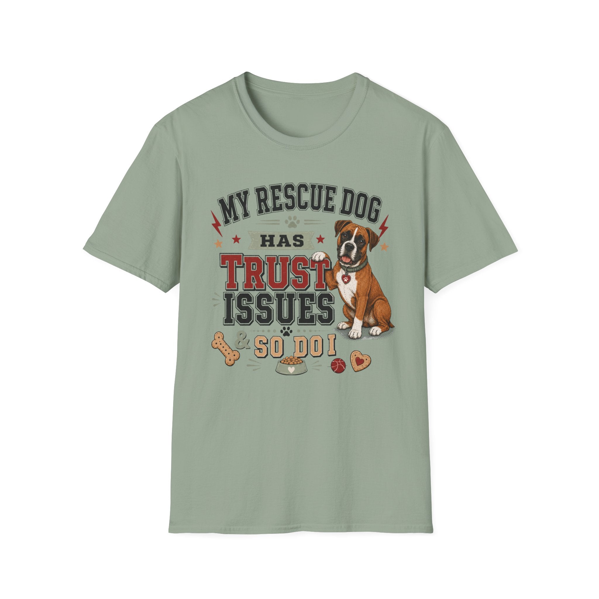 My Rescue Dog Has Trust Issues T-Shirt —Boxer Rescue Dog Owner Tee
