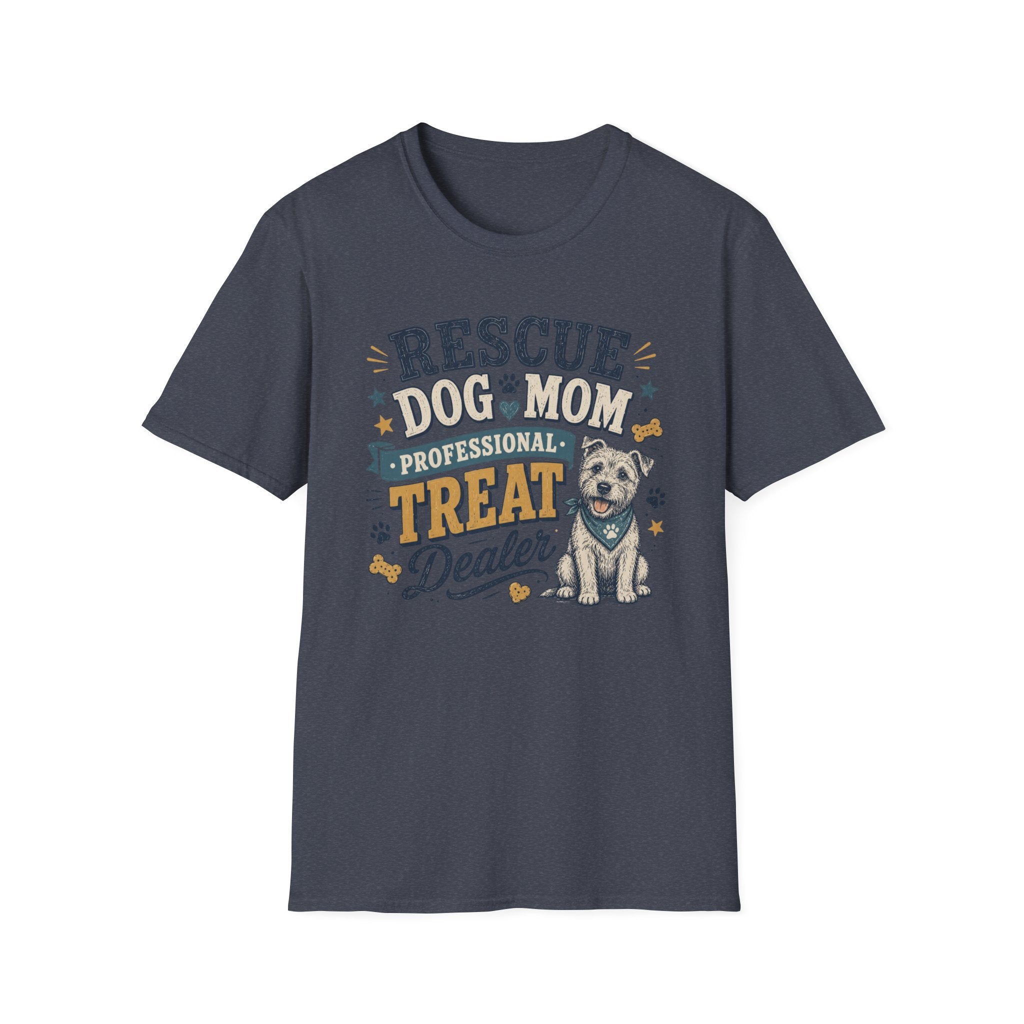 Rescue Dog Mom T-Shirt — "Professional Treat Dealer" Cute Rescue Puppy Tee