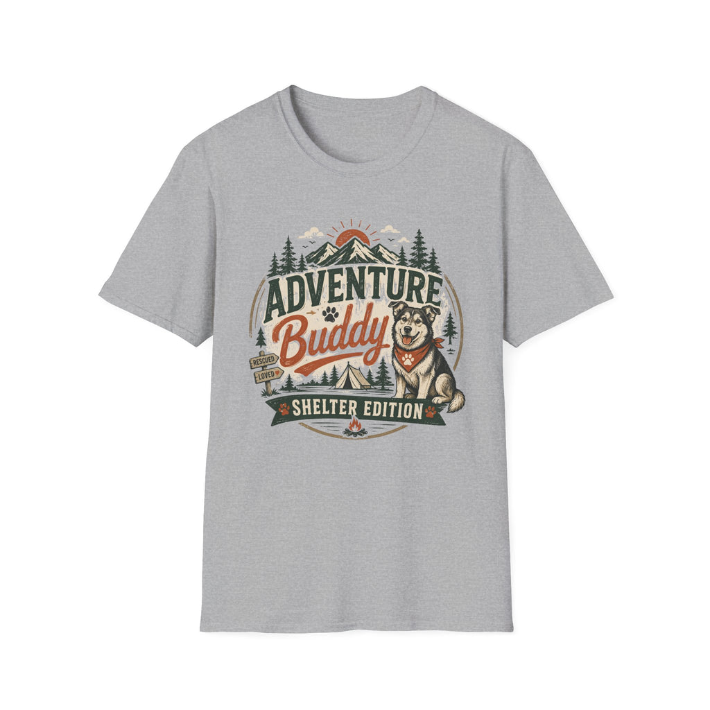 Adventure Buddy T-Shirt — Shelter Edition Dog Hiking Tee