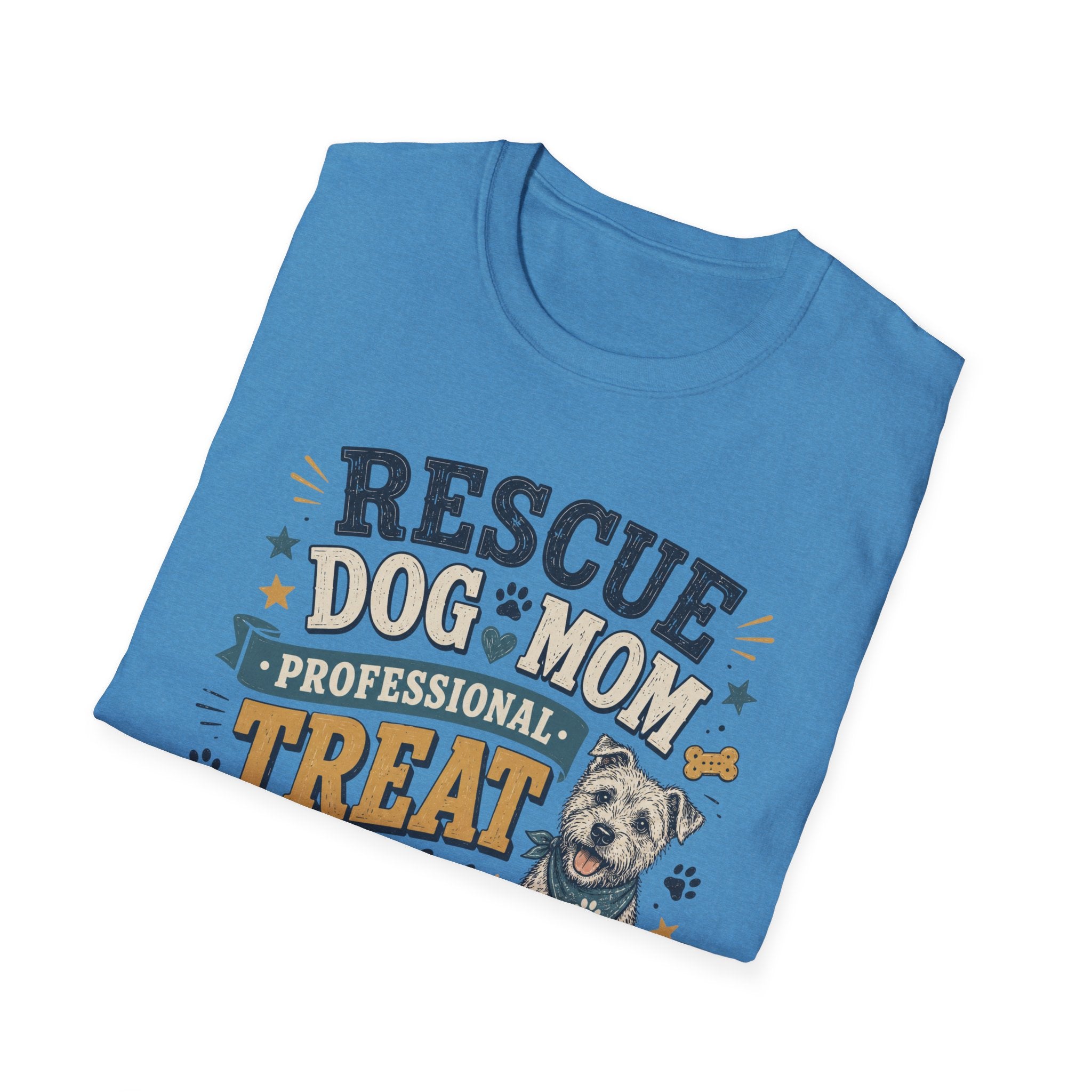 Rescue Dog Mom T-Shirt — "Professional Treat Dealer" Cute Rescue Puppy Tee