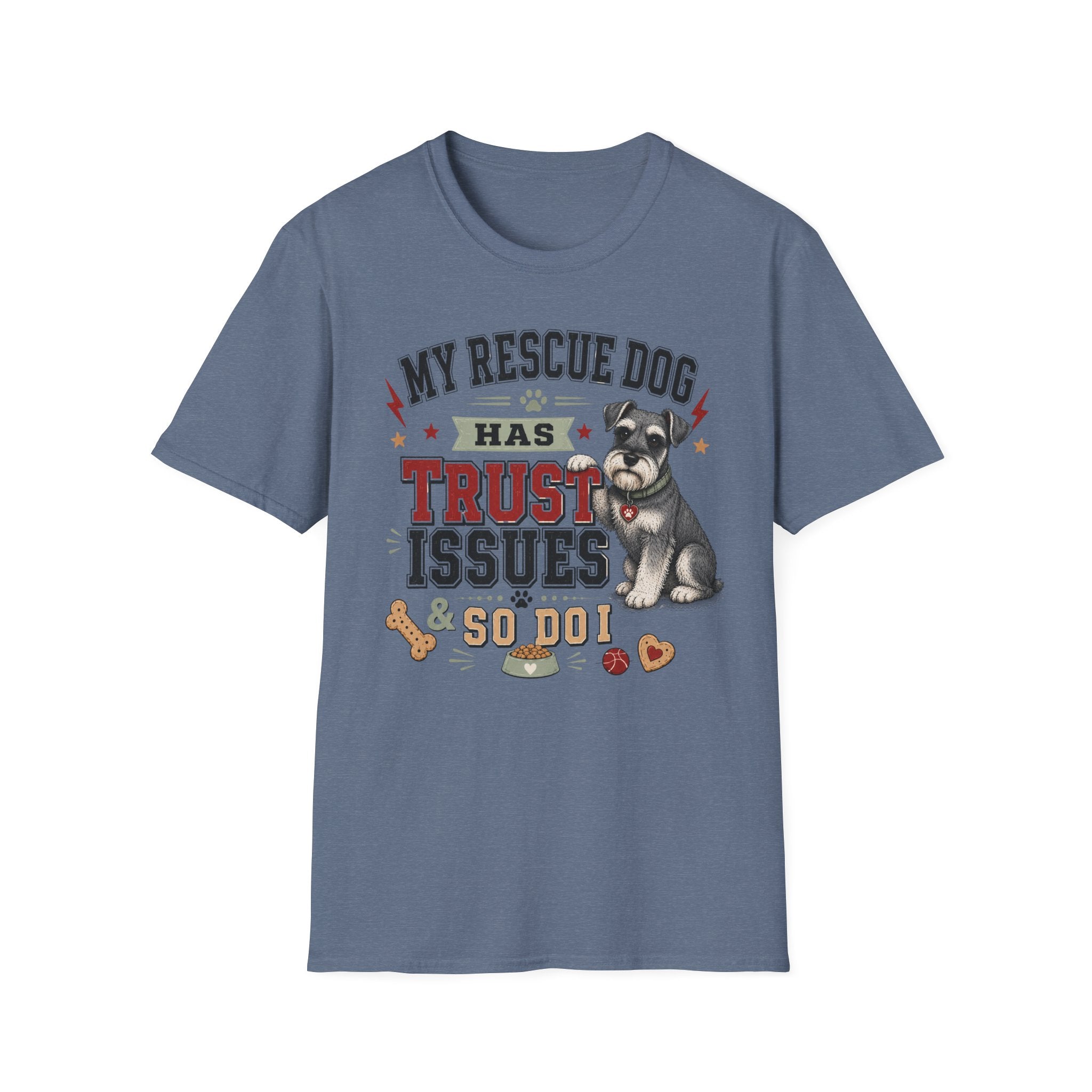 My Rescue Dog Has Trust Issues T-Shirt —Schnauzer Rescue Dog Owner Tee