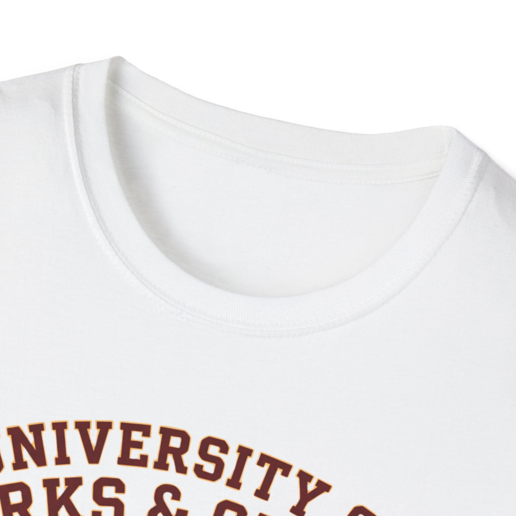 University of Barks & Spirits T-Shirt – "In Dogs We Trust" Crest Tee
