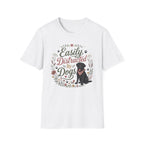 Easily Distracted By Dogs T-Shirt — Cute Black Lab Floral Dog Lover Tee