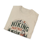 Hiking Partner Has Four Legs T-Shirt — Husky Dog Lover Outdoor Tee