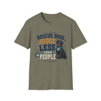 Rescue Dogs Judge Less Than People T-Shirt — Cute Black Lab Rescue Tee