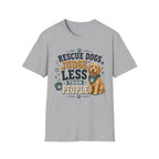 Rescue Dogs Judge Less Than People T-Shirt — Cute Golden Doodle Rescue Tee