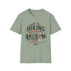 Hiking Partner Has Four Legs T-Shirt — Husky Dog Lover Outdoor Tee