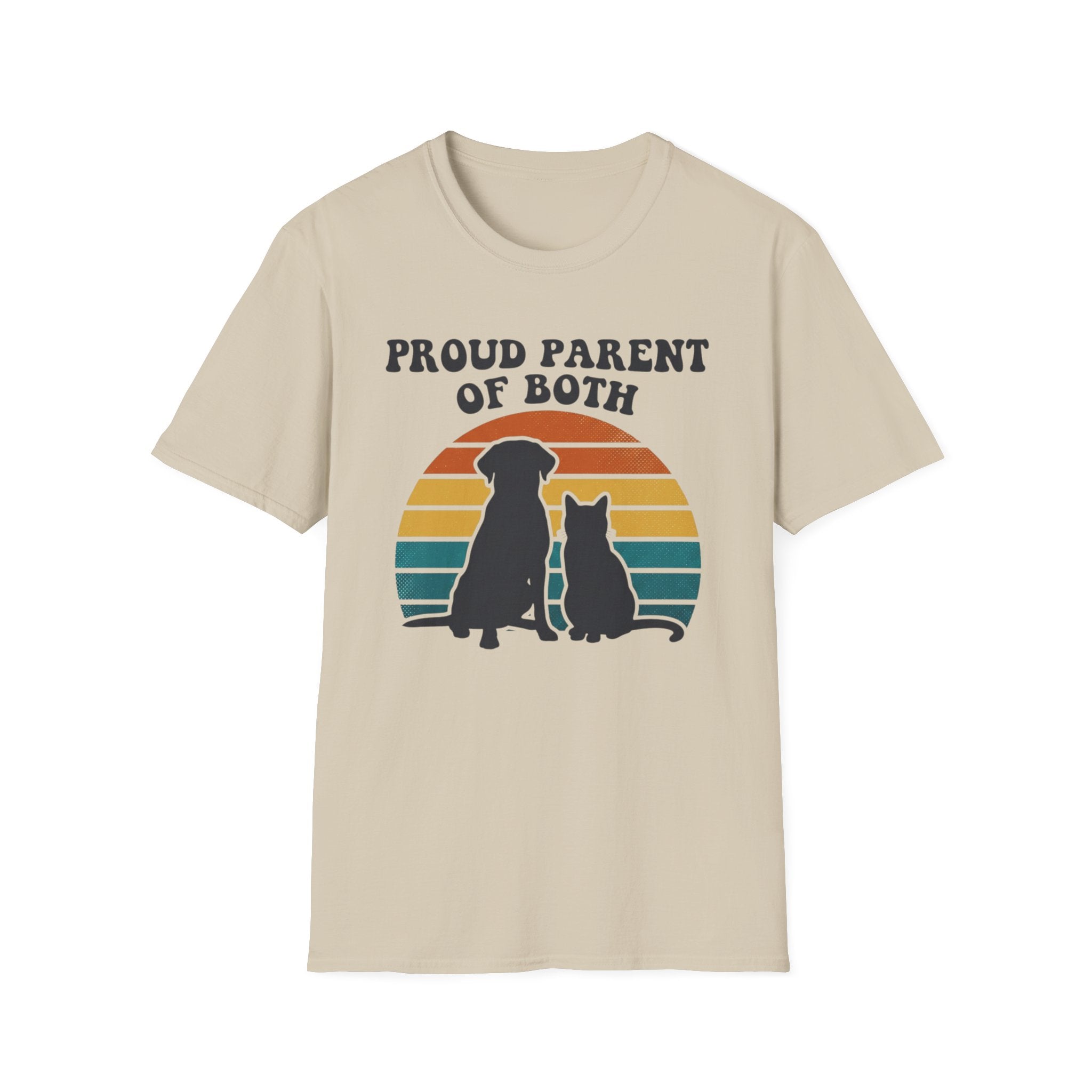 Proud Parent of Both T‑Shirt — Dog & Cat Pet Lover Tee