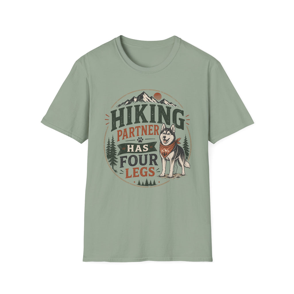 Hiking Partner Has Four Legs T-Shirt — Dog Lover Outdoor Tee