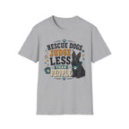 Rescue Dogs Judge Less Than People T-Shirt — Cute Scottie Rescue Tee