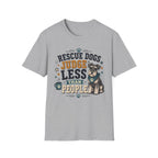 Rescue Dogs Judge Less Than People T-Shirt — Cute Schauzer Rescue Tee