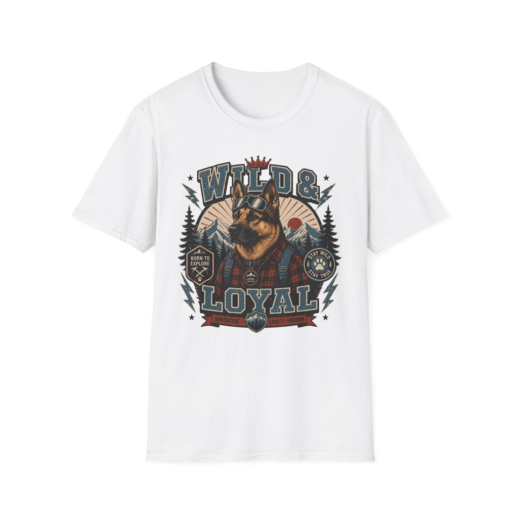 Wild & Loyal German Shepherd T-Shirt — Vintage Outdoor Dog Lover Tee