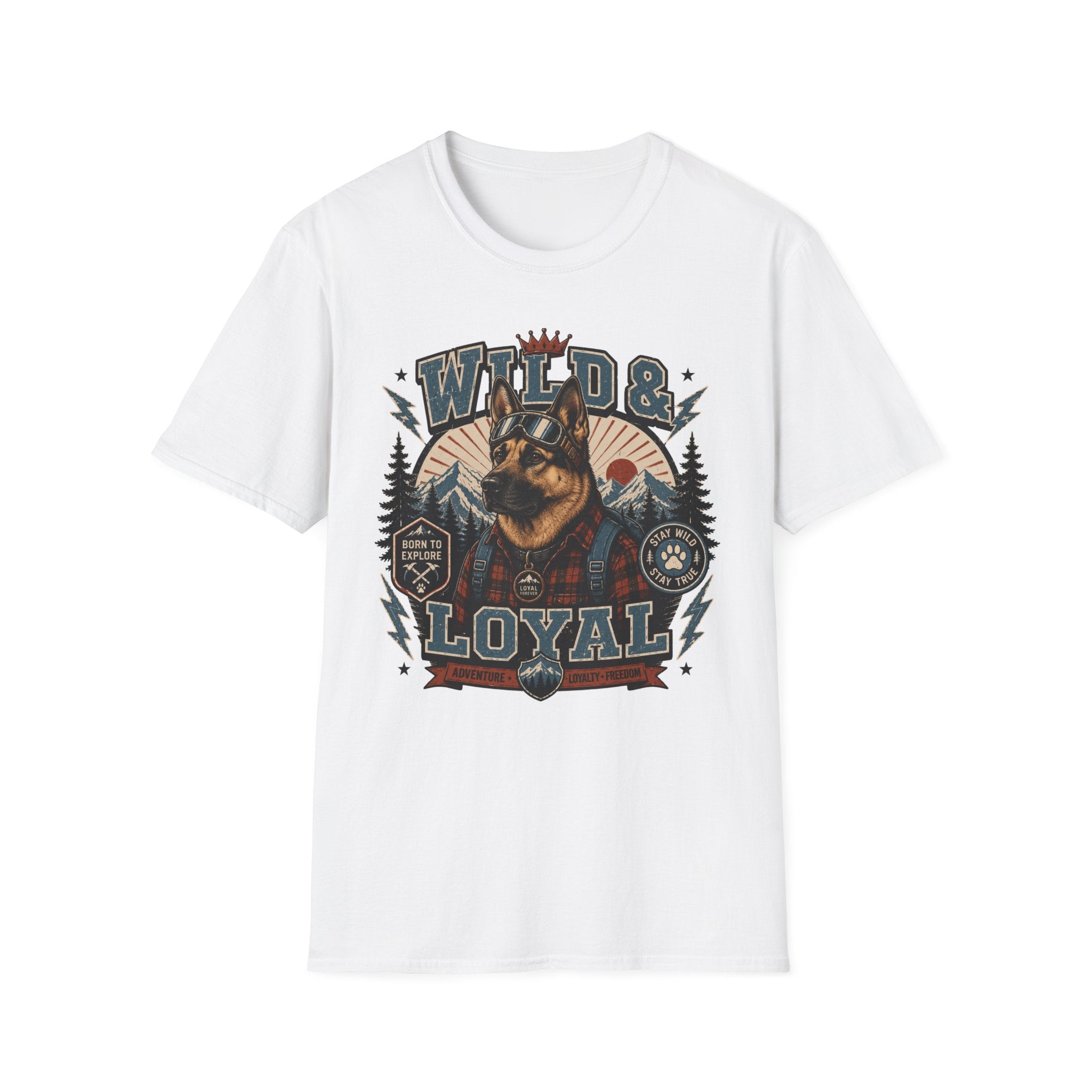 Wild & Loyal German Shepherd T-Shirt — Vintage Outdoor Dog Lover Tee