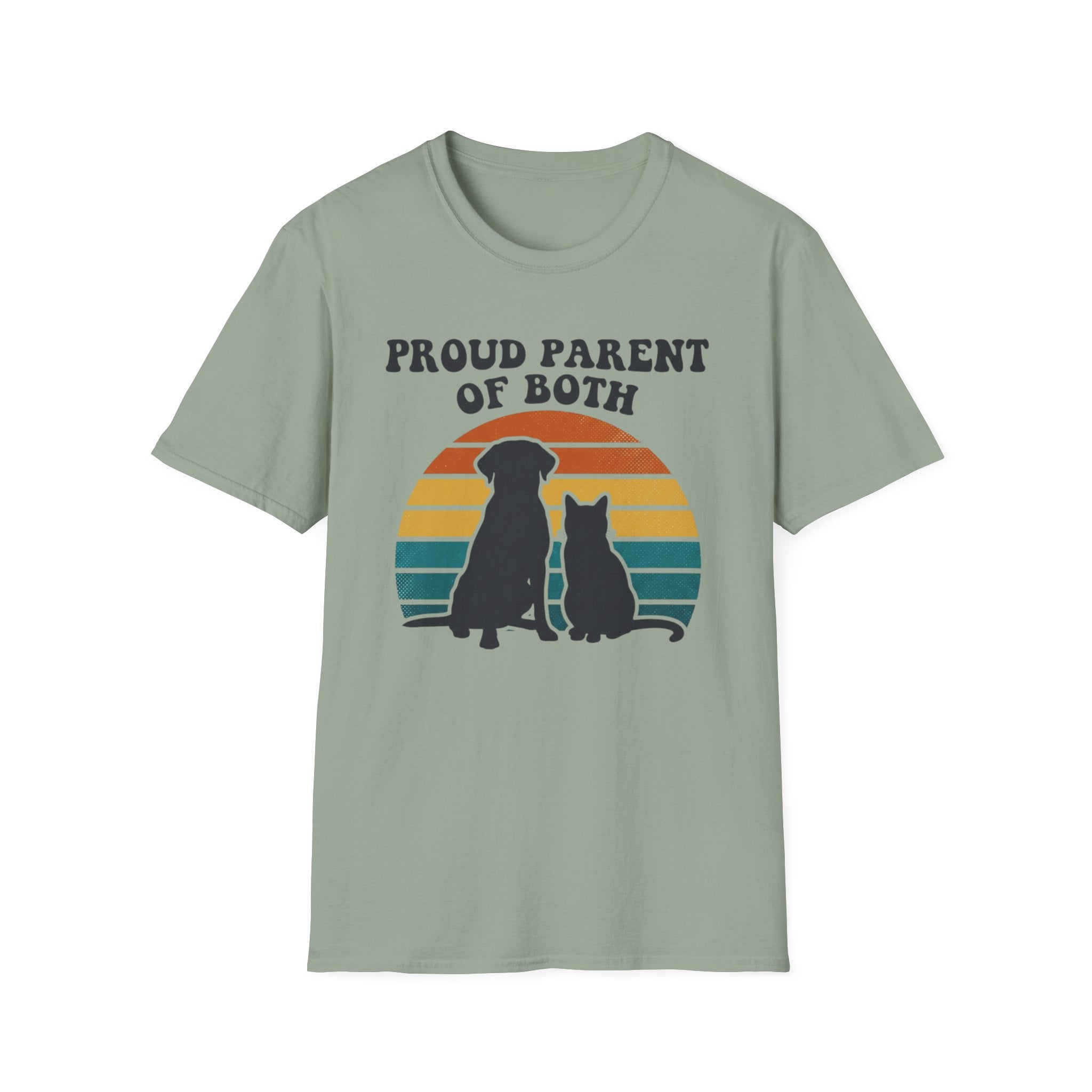 Proud Parent of Both T‑Shirt — Dog & Cat Pet Lover Tee