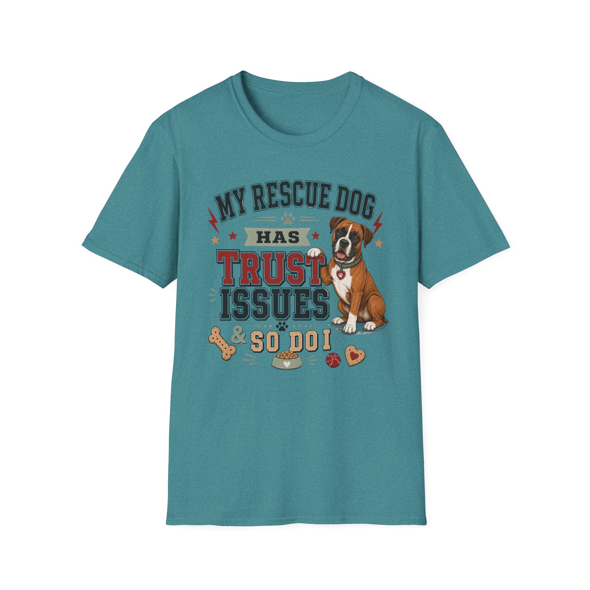 My Rescue Dog Has Trust Issues T-Shirt —Boxer Rescue Dog Owner Tee
