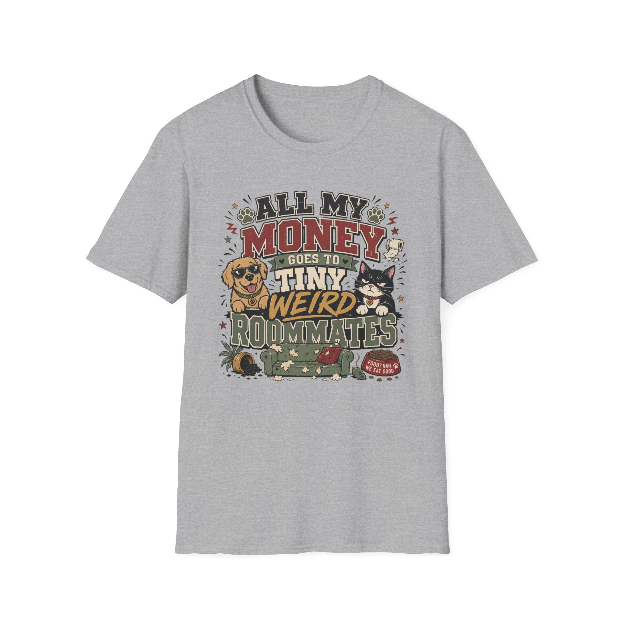 "All My Money Goes to Tiny Weird Roommates" Graphic Tee